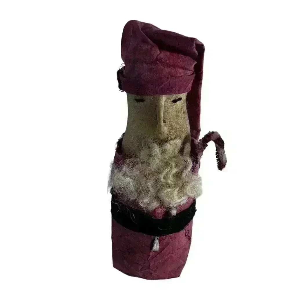 Handmade Santa Claus Standing Christmas Decoration Stuffed Fabric